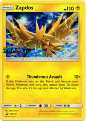 Zapdos SM159 Wave Holo STAFF Promo - SM9 Team Up Prerelease